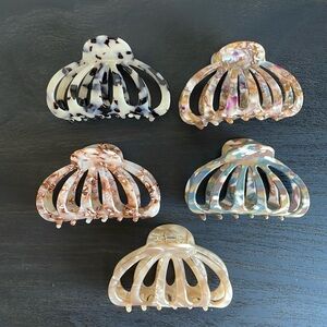 Anthropology Aimee Claw Hair Clips - set of 5
